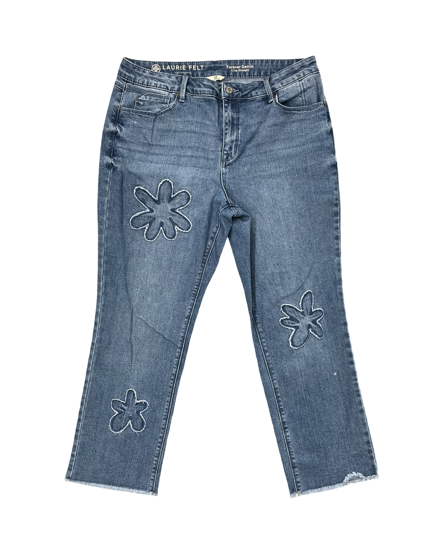 Jeans Straight By Laurie Felt In Blue Denim, Size:12