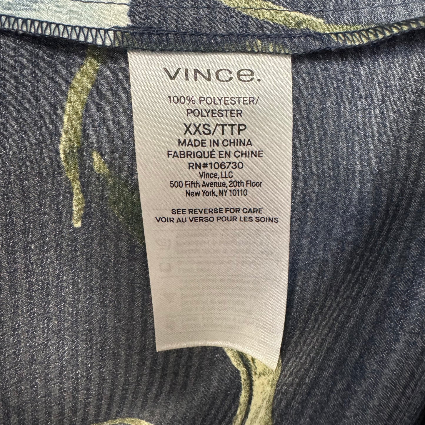 Faux Wrap Midi Dress By Vince In Iris Print, Size: XXS