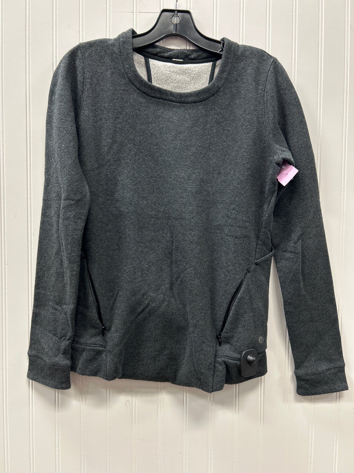Athletic Sweatshirt Crewneck By Lululemon In Grey, Size:6
