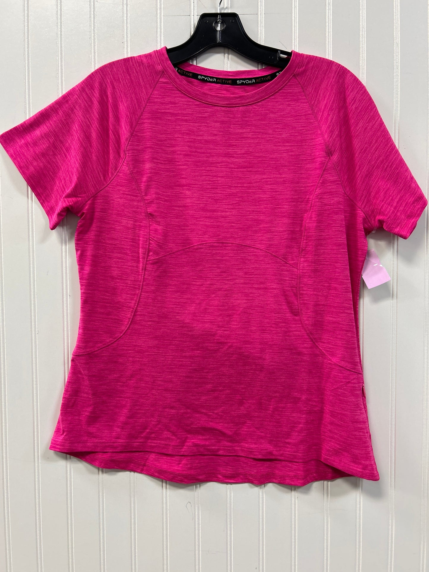 Athletic Top Ss By Spyder In Pink, Size:L