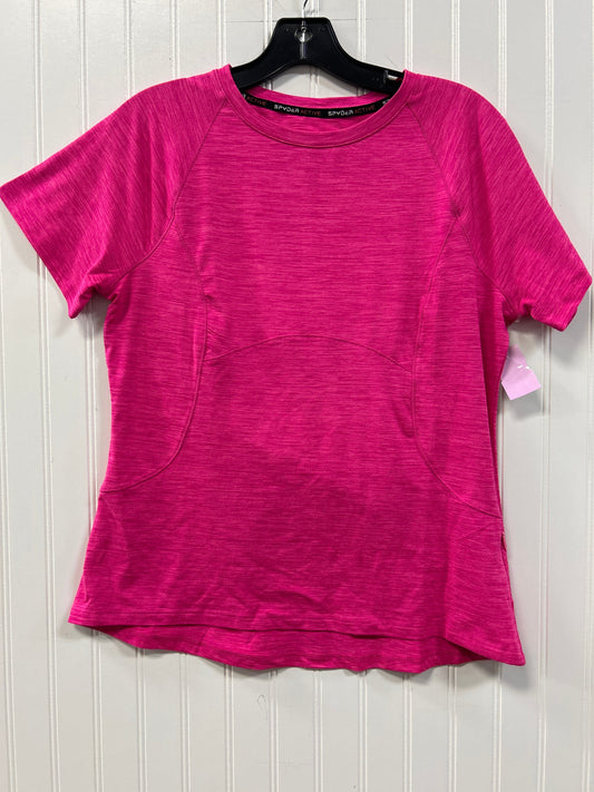 Athletic Top Ss By Spyder In Pink, Size:L
