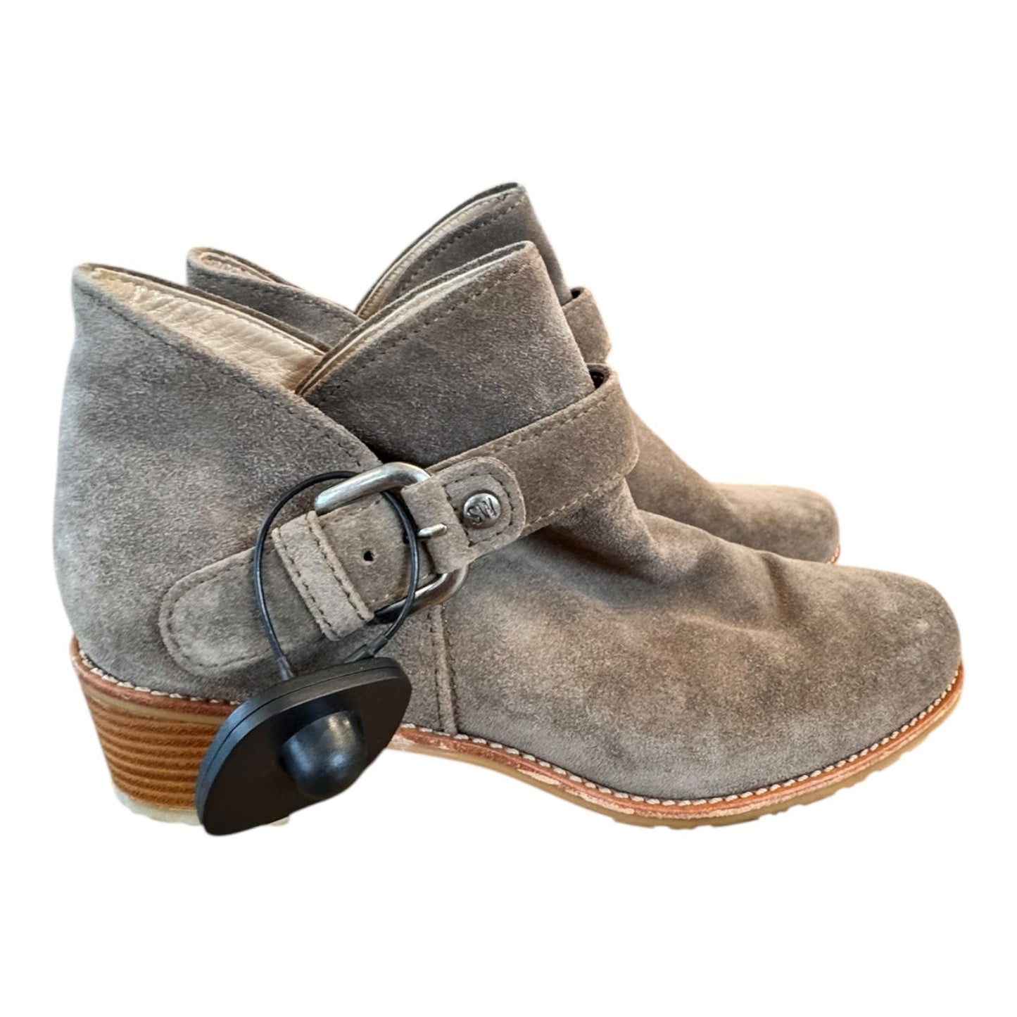 Boots Designer By Stuart Weitzman In Taupe, Size:9.5