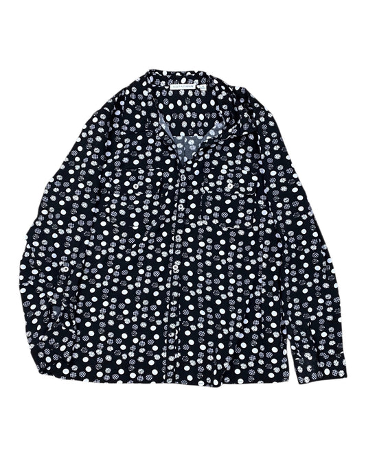 Blouse Ls By Notations In Black & White, Size:M
