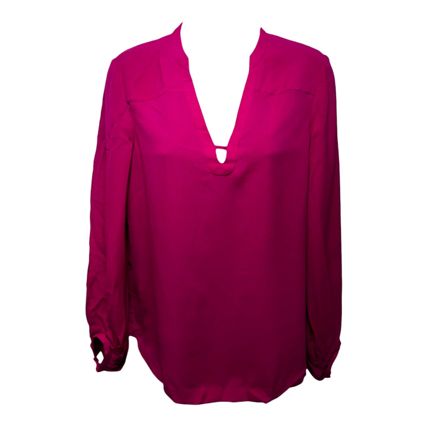 Silk Top Long Sleeve Designer By Diane Von Furstenberg In Pink, Size: 6