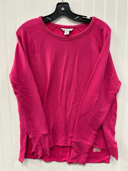 Athletic Top Ls Crewneck By Athleta In Pink, Size:M