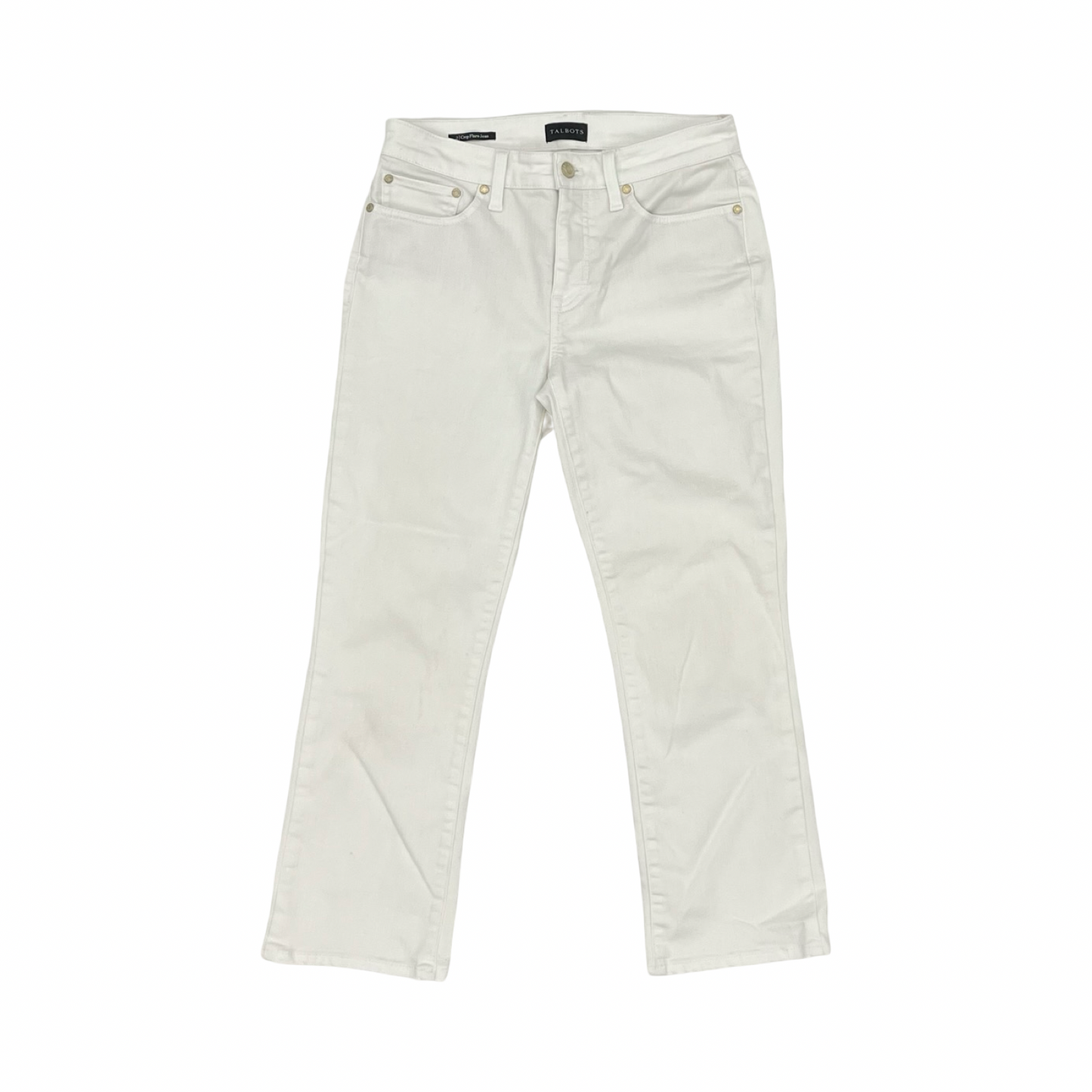 Jeans Skinny By Talbots In White Denim, Size:2