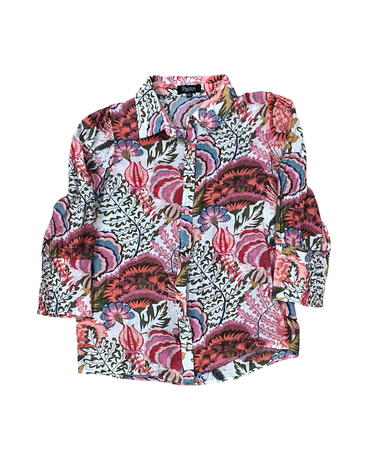 Blouse Ls By Papillion In Multi, Size:S