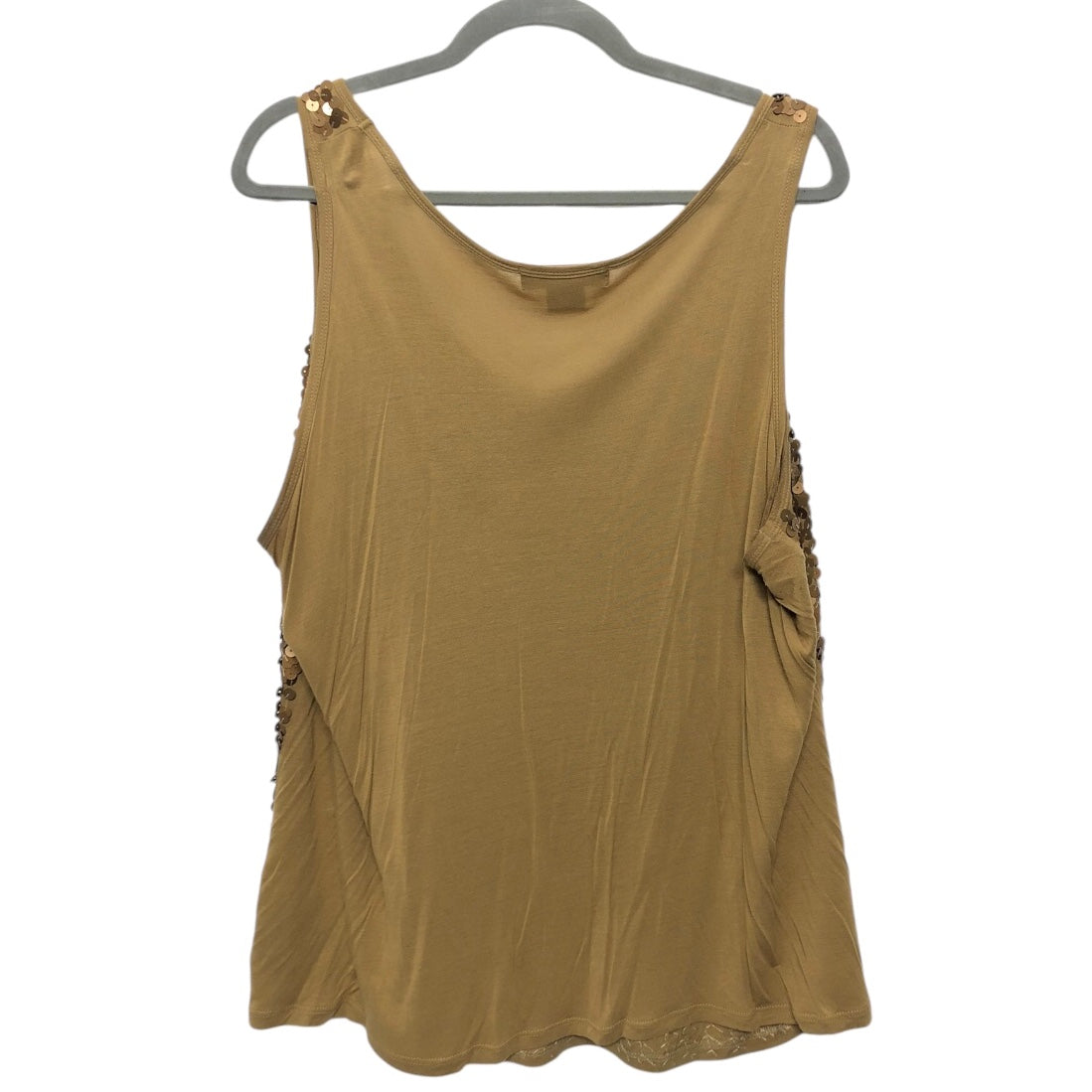 Top Sleeveless By Michael By Michael Kors In Bronze, Size:2X