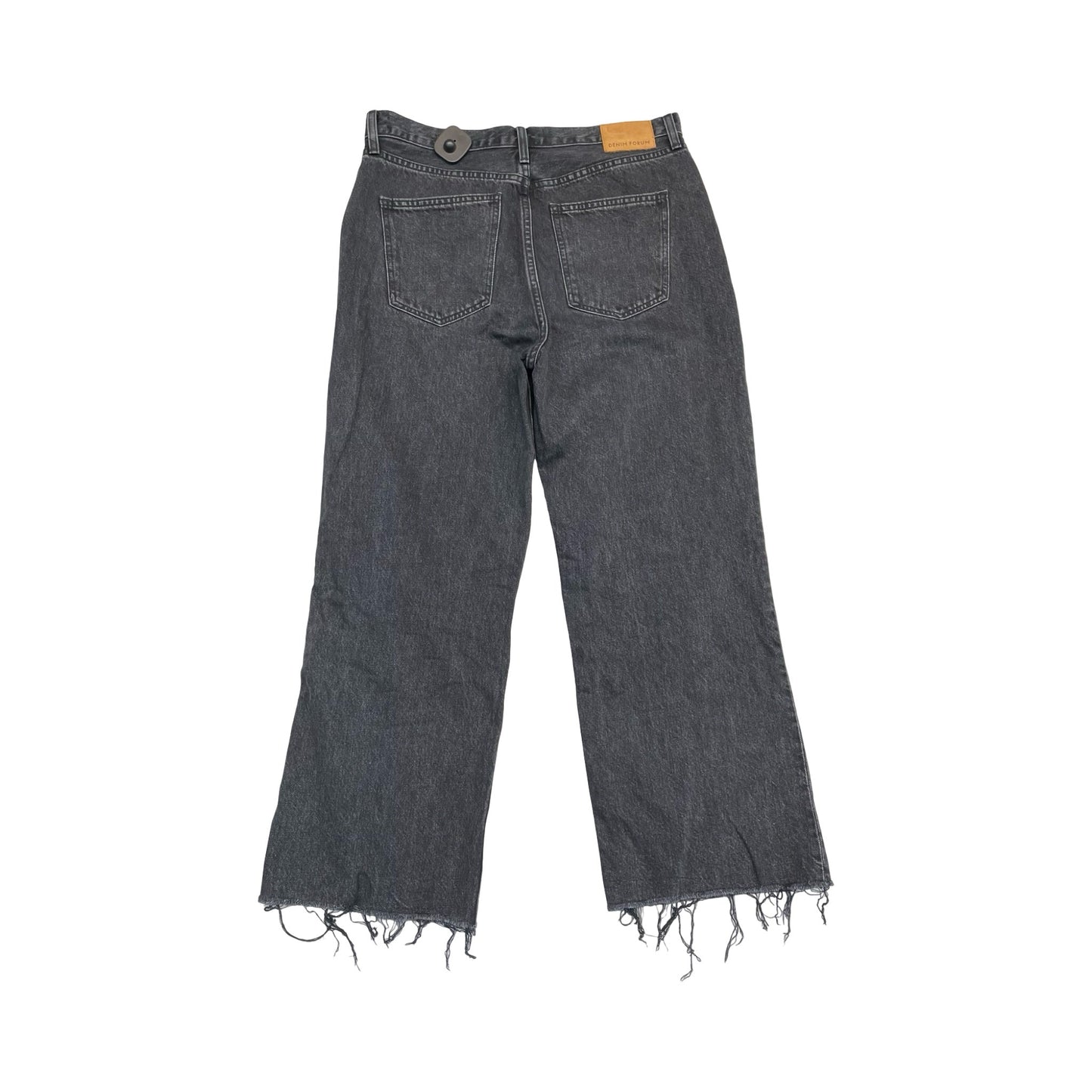 Jeans Straight By Denim Forum In Black Denim, Size:12