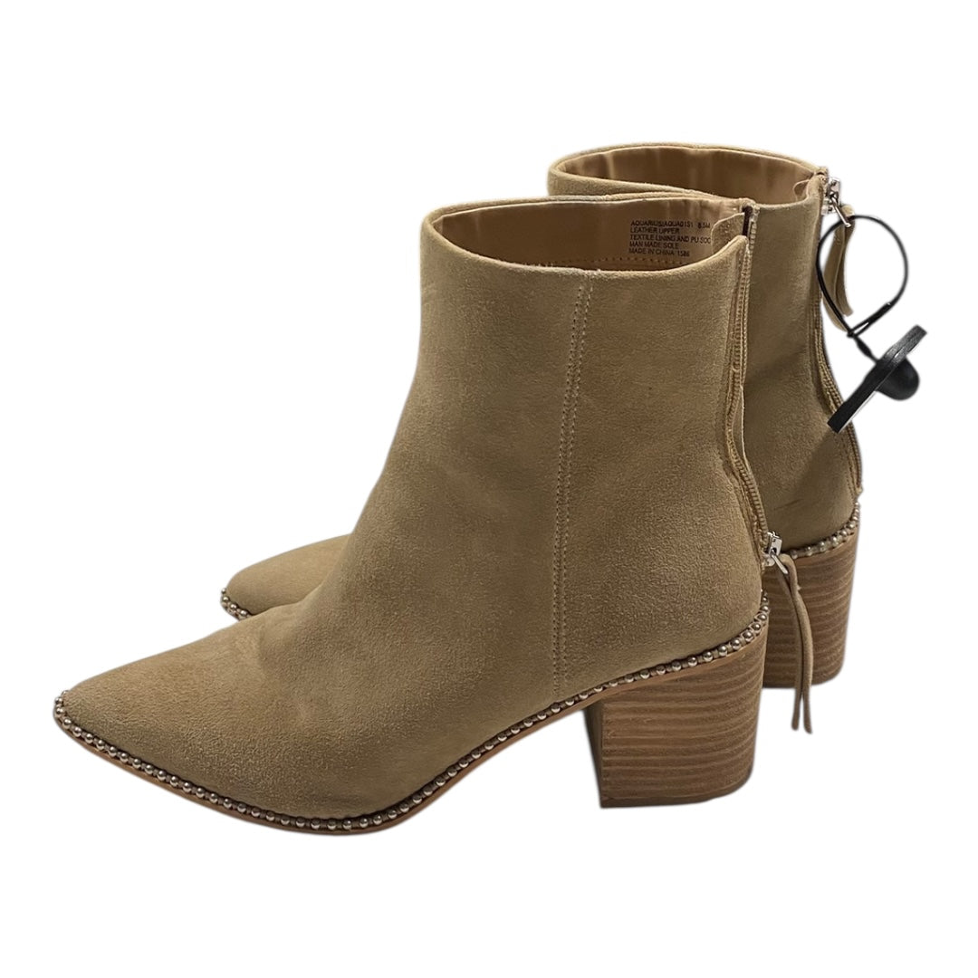 Boots Ankle Heels By Steve Madden In Tan, Size:8.5