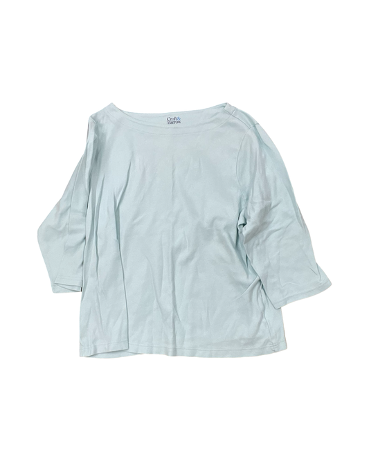 Top 3/4 Sleeve Basic By Croft And Barrow In Blue, Size:Xxl