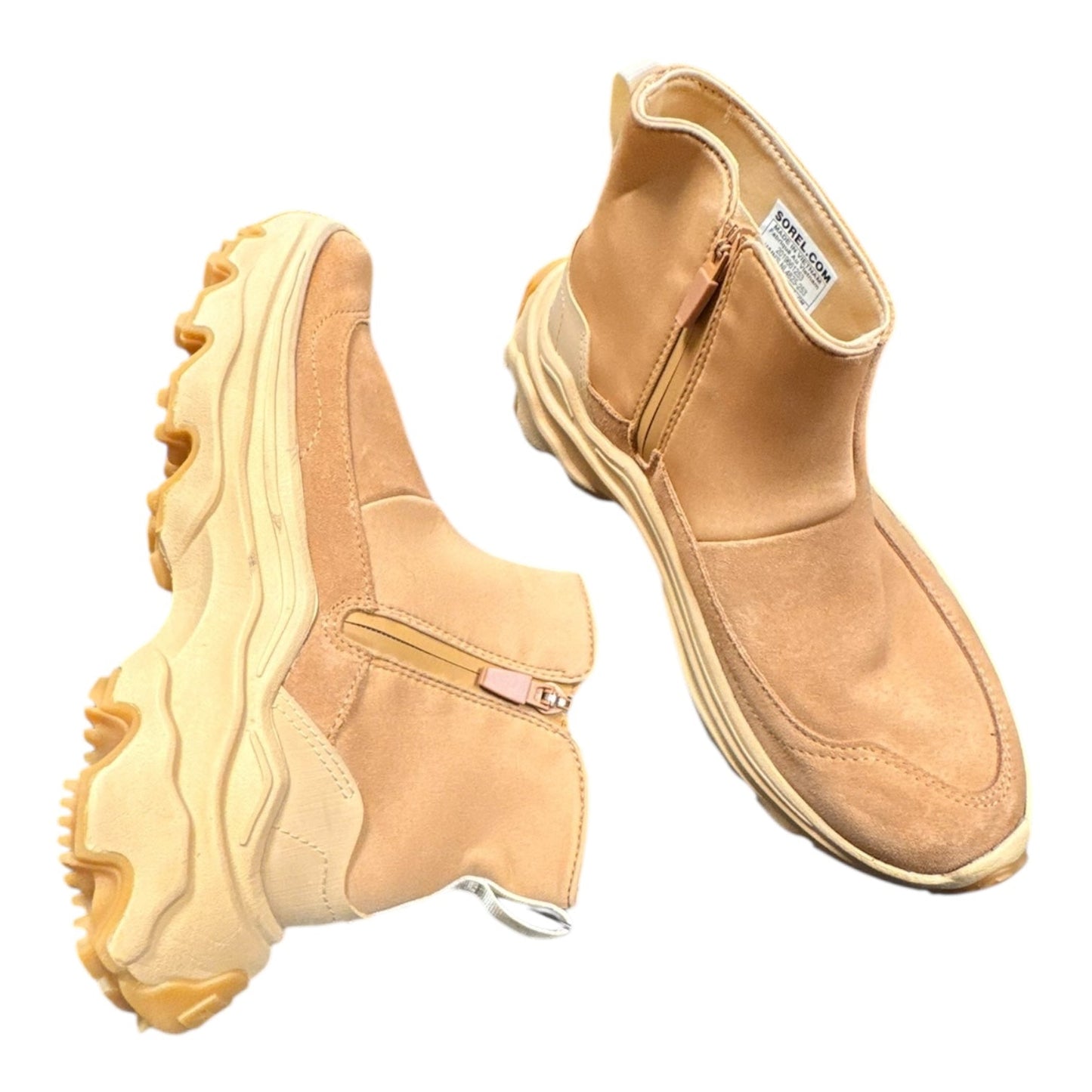 Boots Ankle Heels By Sorel In Tan, Size:7.5