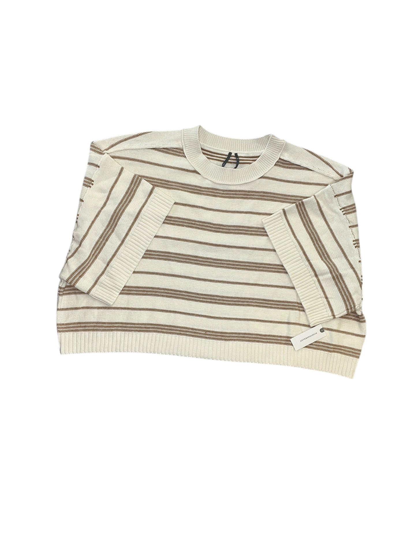 Sweater Ss By Anthropologie In White, Size:Xl