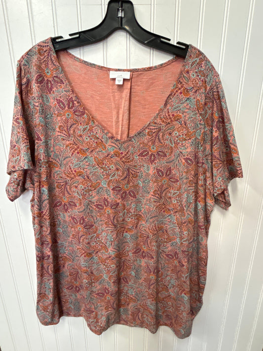Top Ss By J. Jill In Orange, Size:2X