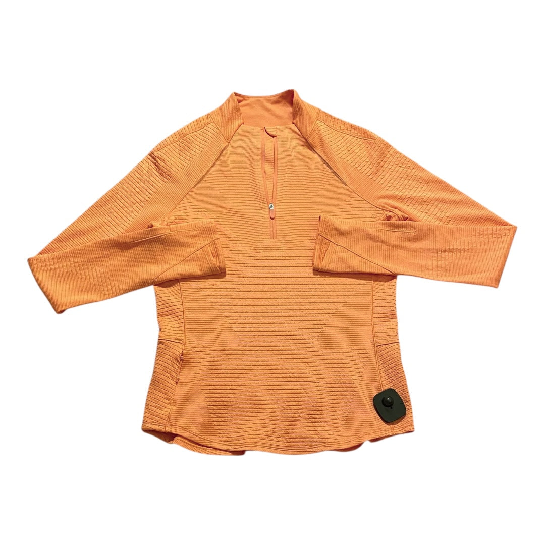 Athletic Top Ls Collar By Lululemon In Orange, Size:6