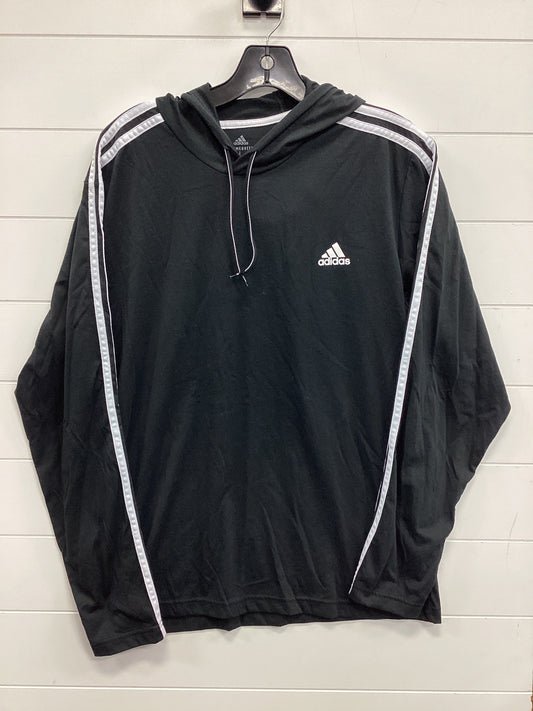 Athletic Top Ls Hoodie By Adidas In Black, Size:L