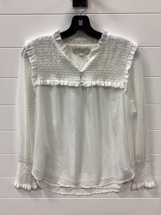 Top Ls By Loft In Cream, Size:S
