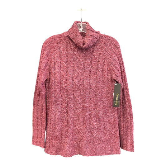 Maternity Sweater By Motherhood In Maroon, Size:S