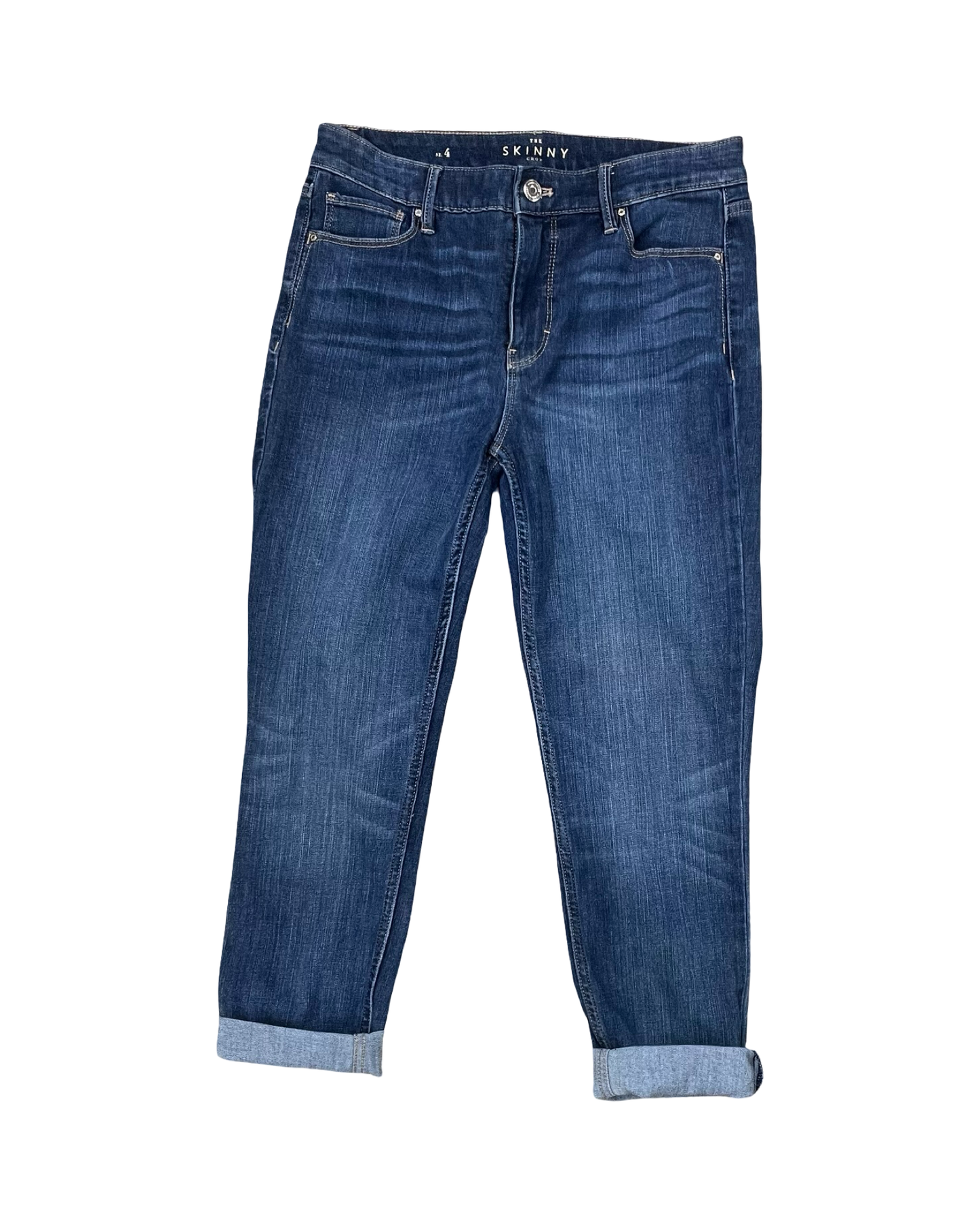 Jeans Cropped By White House Black Market In Blue Denim, Size:4