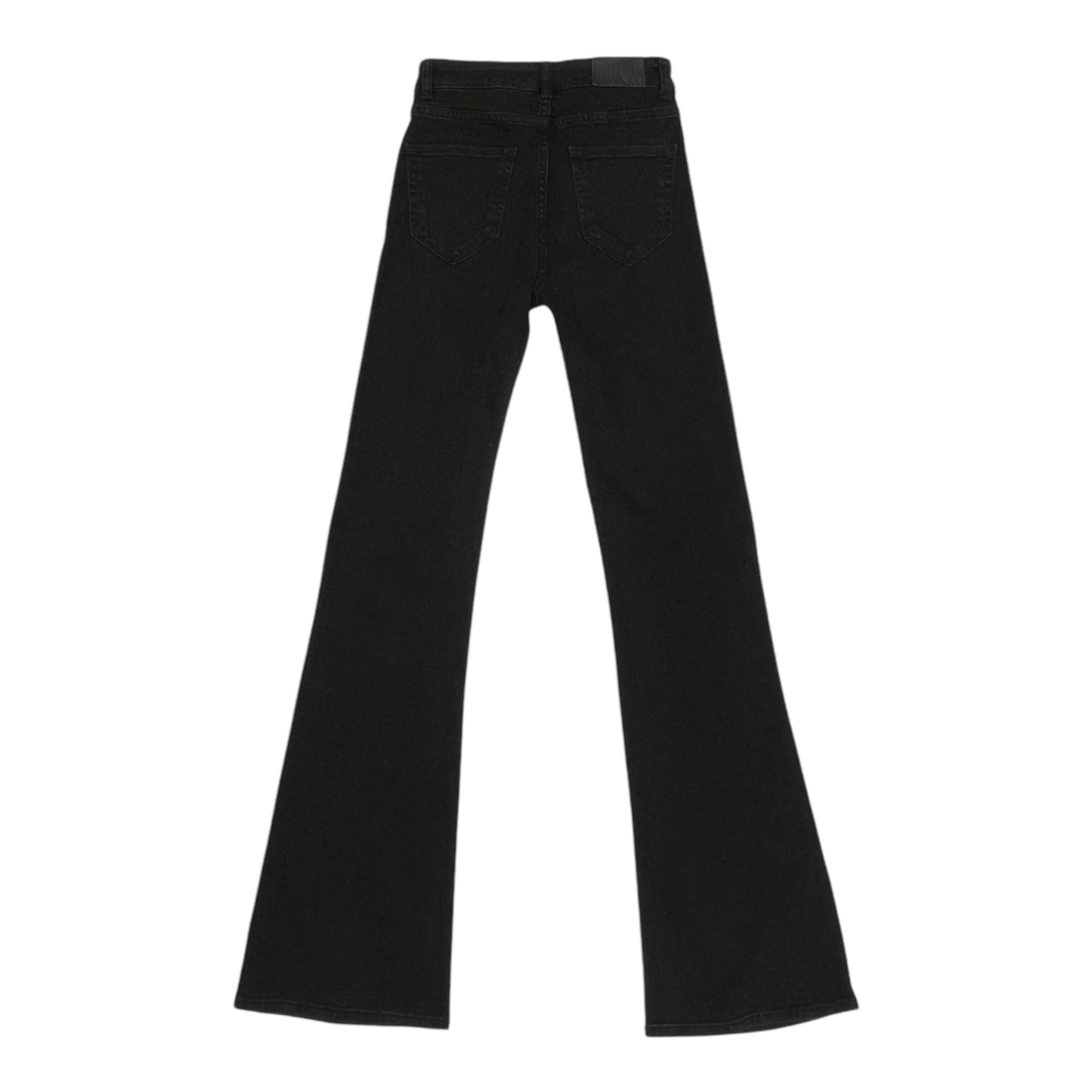 Jeans Flared By Zara In Black Denim, Size:2