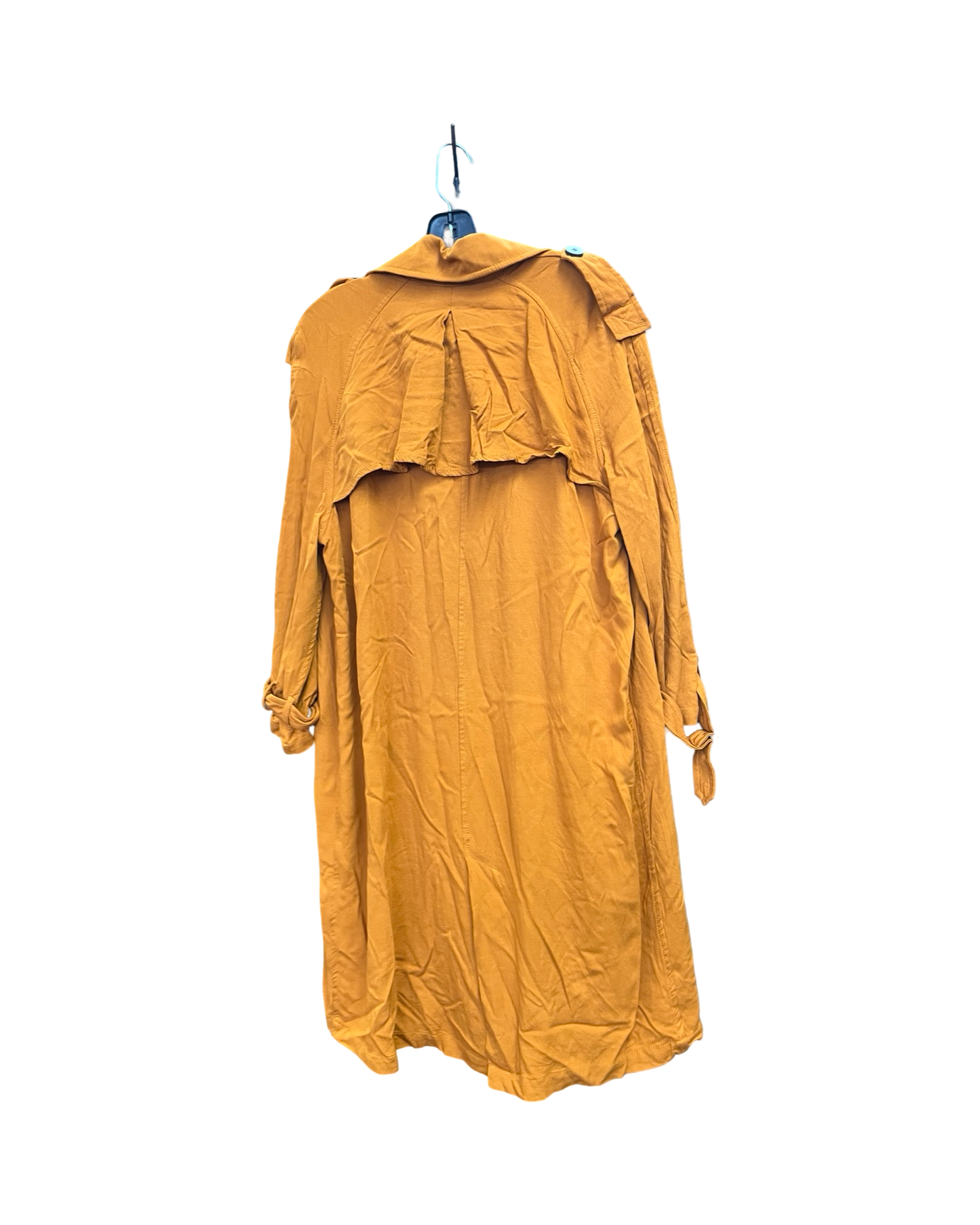 Coat Trench Coat By Zara Basic In Orange, Size:M