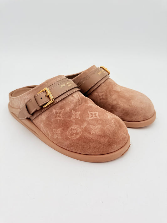 Shoes Luxury Designer By Louis Vuitton In Beige, Size:6.5