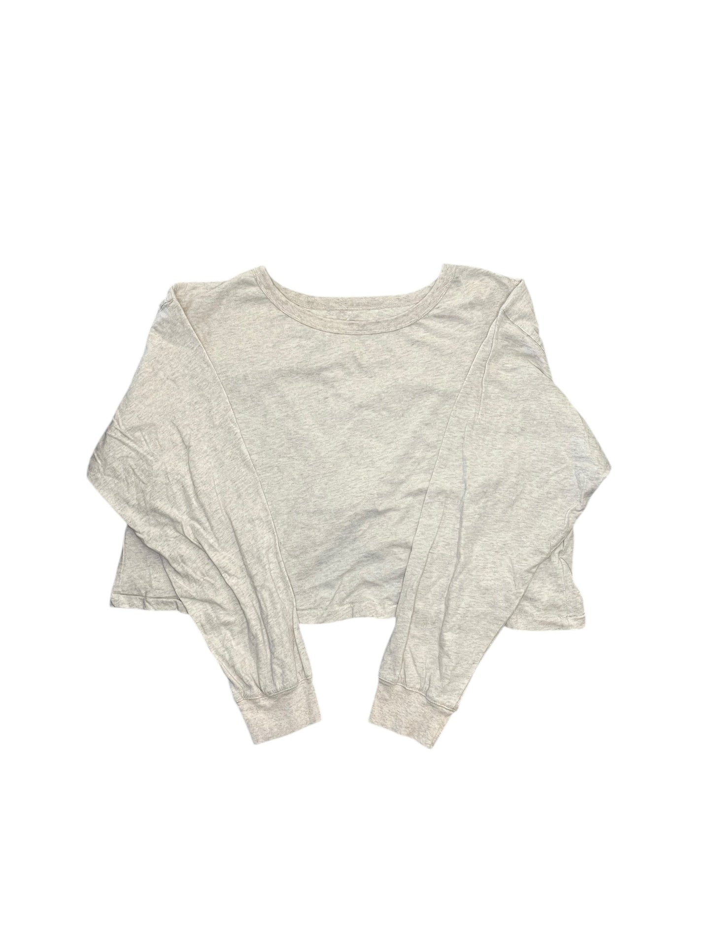 Athletic Top Ls Crewneck By Fabletics In Grey, Size:L