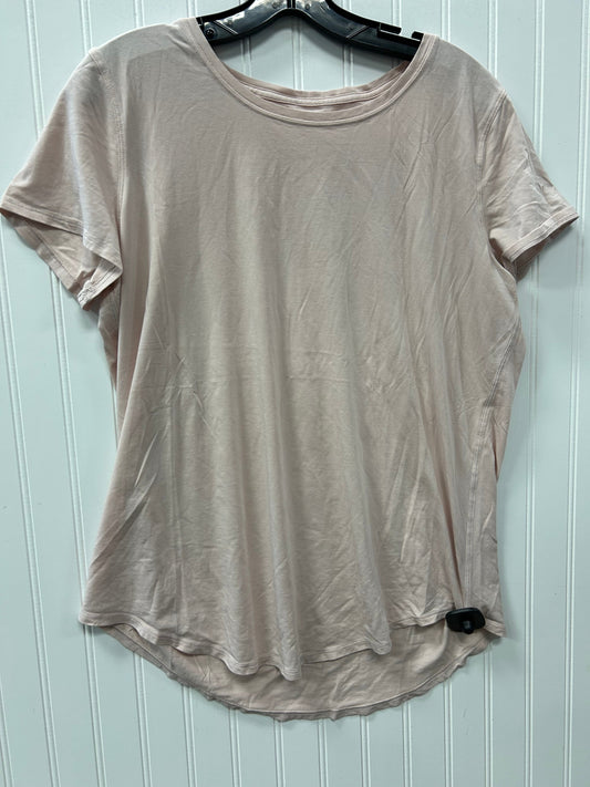 Athletic Top Ss By Lululemon In Pink, Size:14