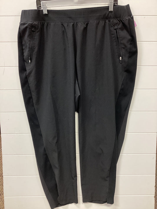 Athletic Pants By Livi Active In Black, Size:1X