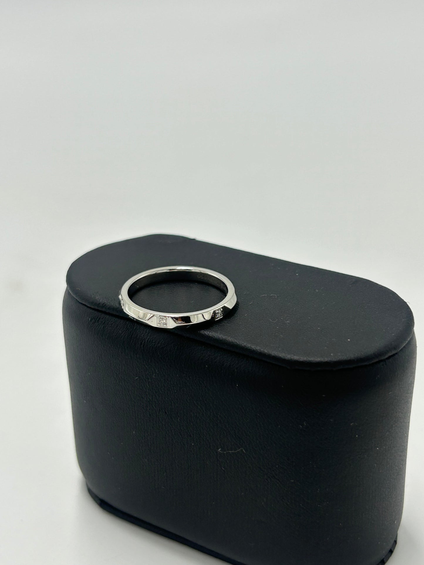 Tiffany & Company True Band Platinum Diamond Luxury Ring, Size: 8.5