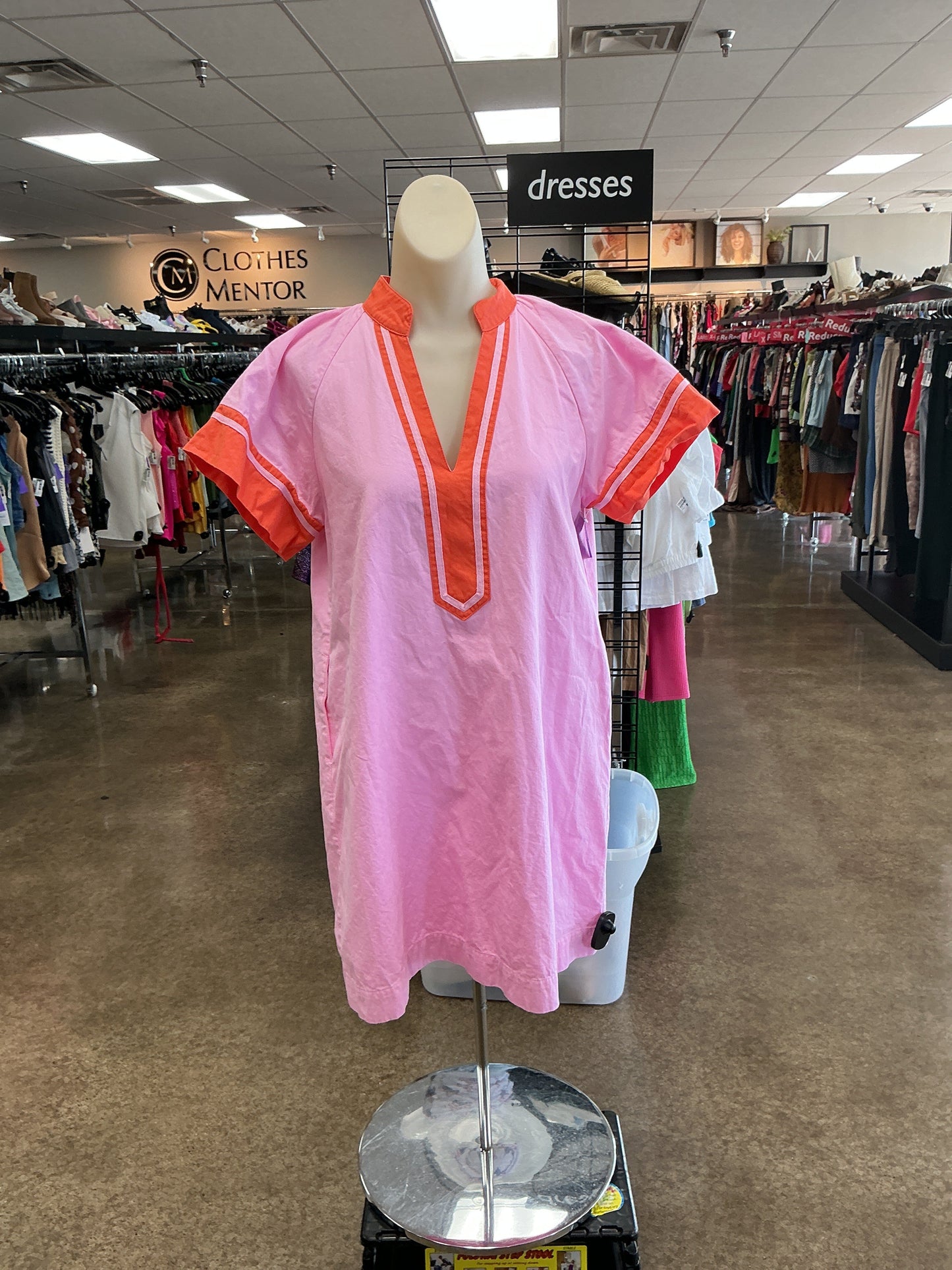 Dress Casual Short By Thml In Orange & Pink, Size:S