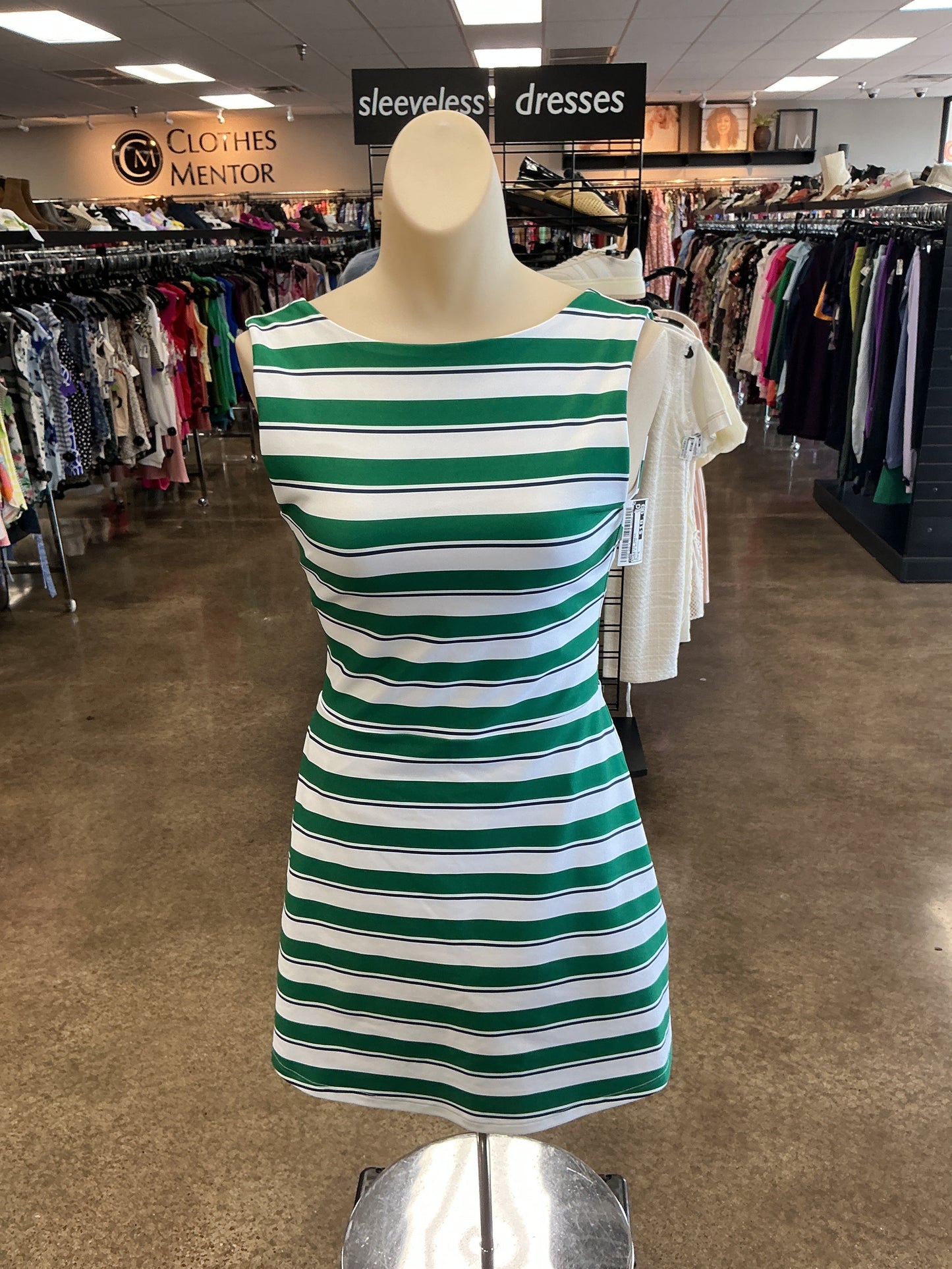 Athletic Dress By Ypb In Green & White, Size:S