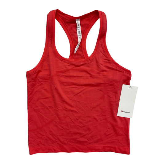 Athletic Tank Top By Lululemon In Coral Pink, Size:8