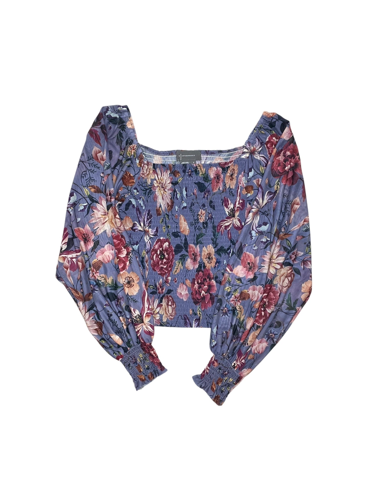 Blouse Ls By Anthropologie In Purple, Size:S