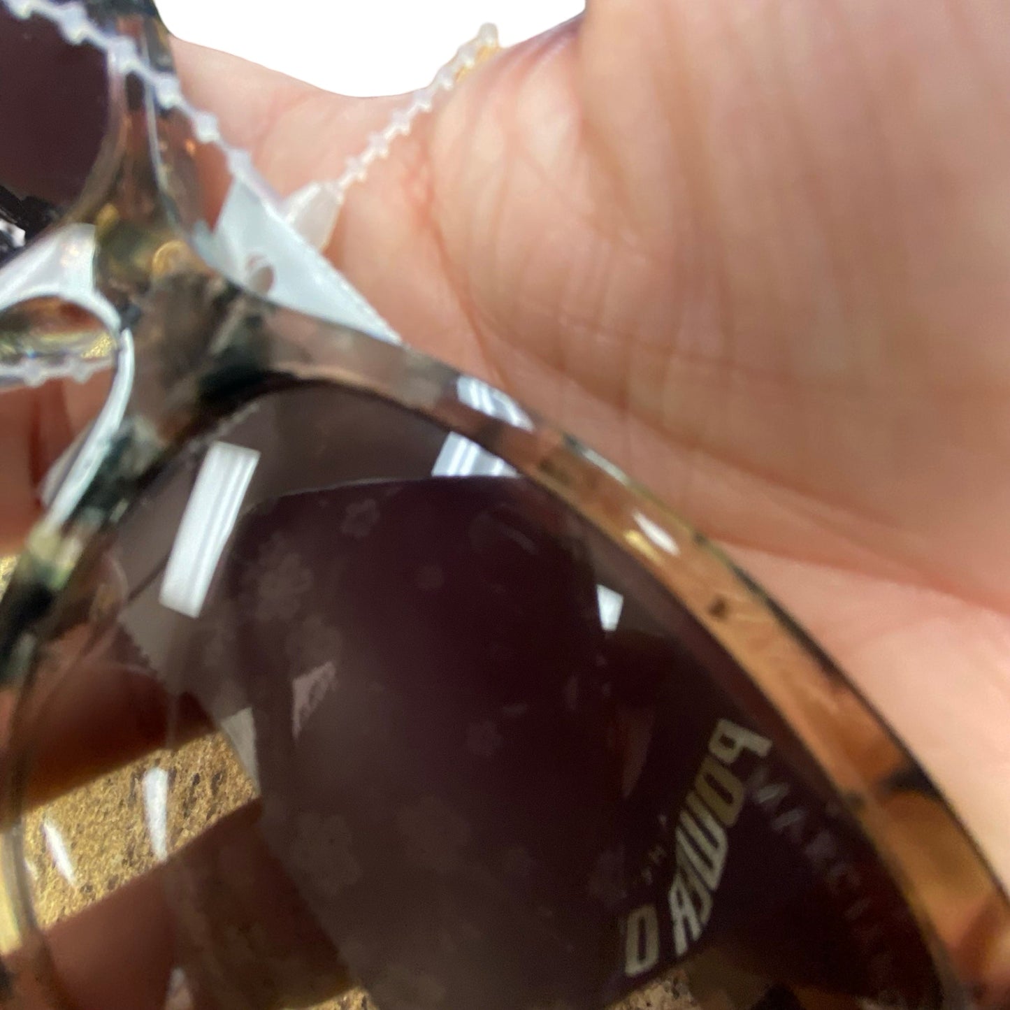 Sunglasses Designer By Marciano In Brown, Size: