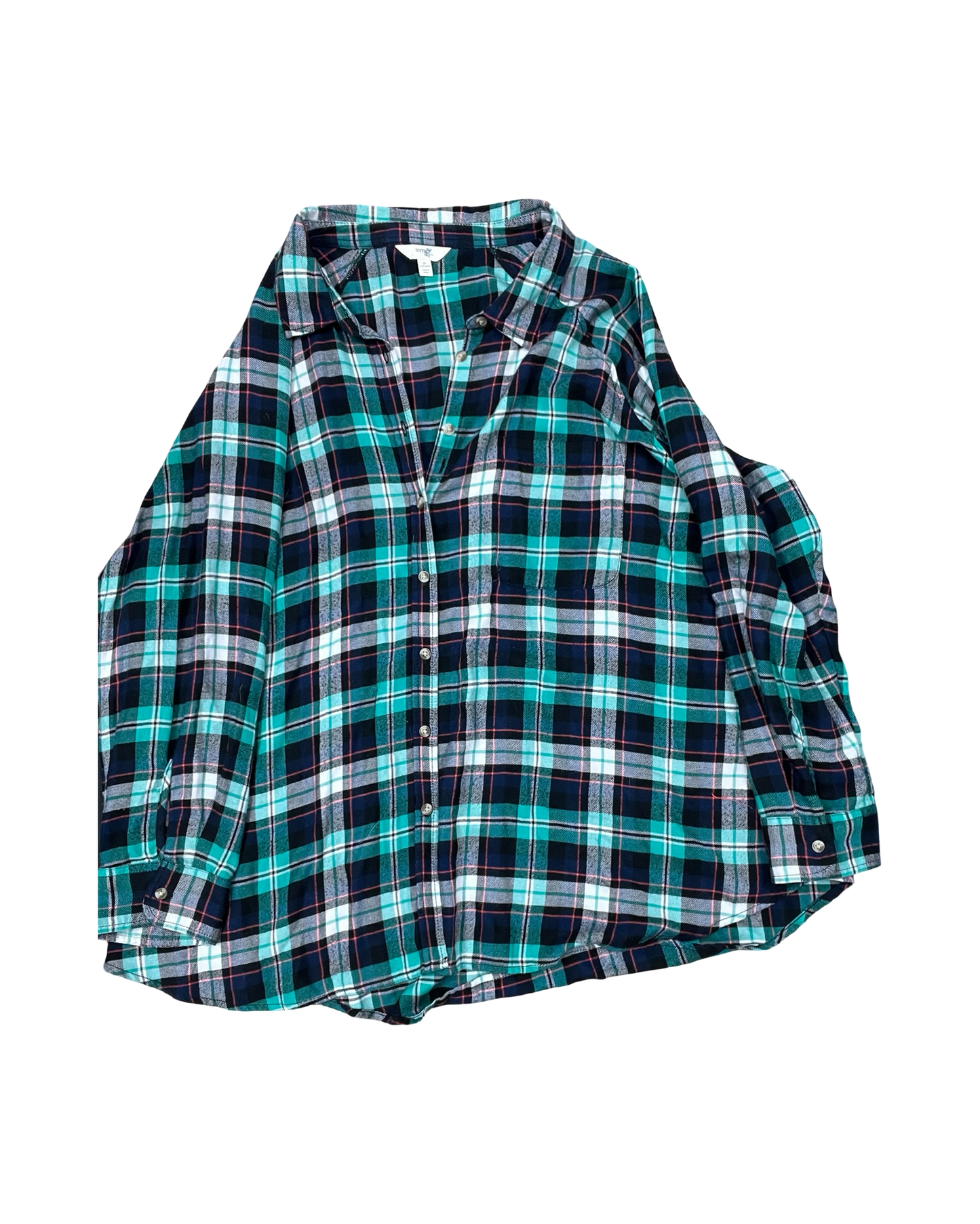 Top Ls By Terra & Sky In Blue & Green, Size:3X