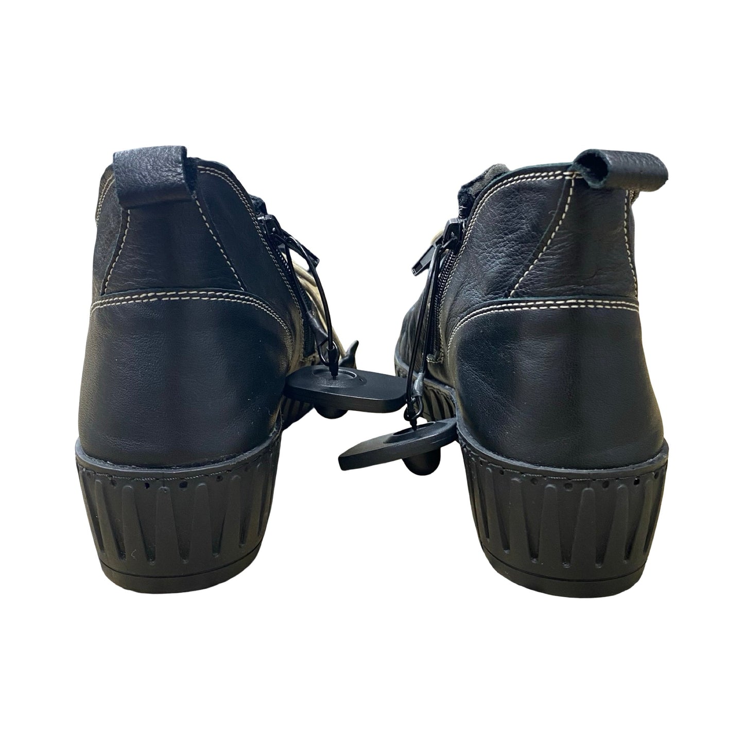 Boots Ankle Flats By Spring Step In Black, Size:8.5