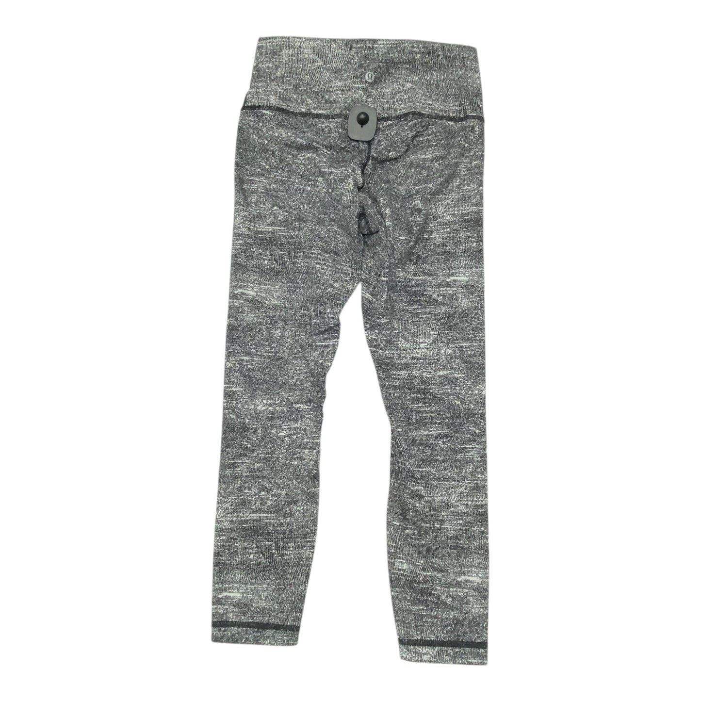 Athletic Leggings By Lululemon In Black & Grey, Size:8