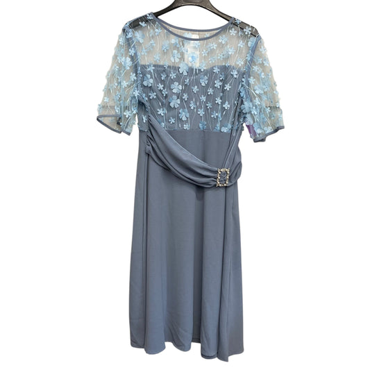 Dress Party Midi By Shein In Blue, Size:1X