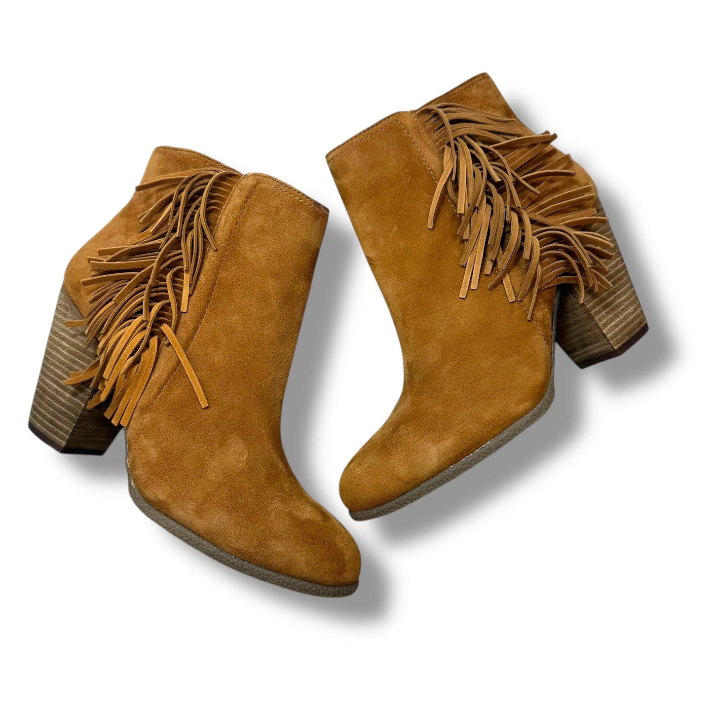 Boots Ankle Heels By Vince Camuto In Brown, Size: 10