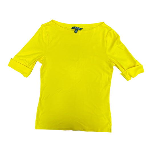 Top Ss By Lauren By Ralph Lauren In Yellow, Size:M
