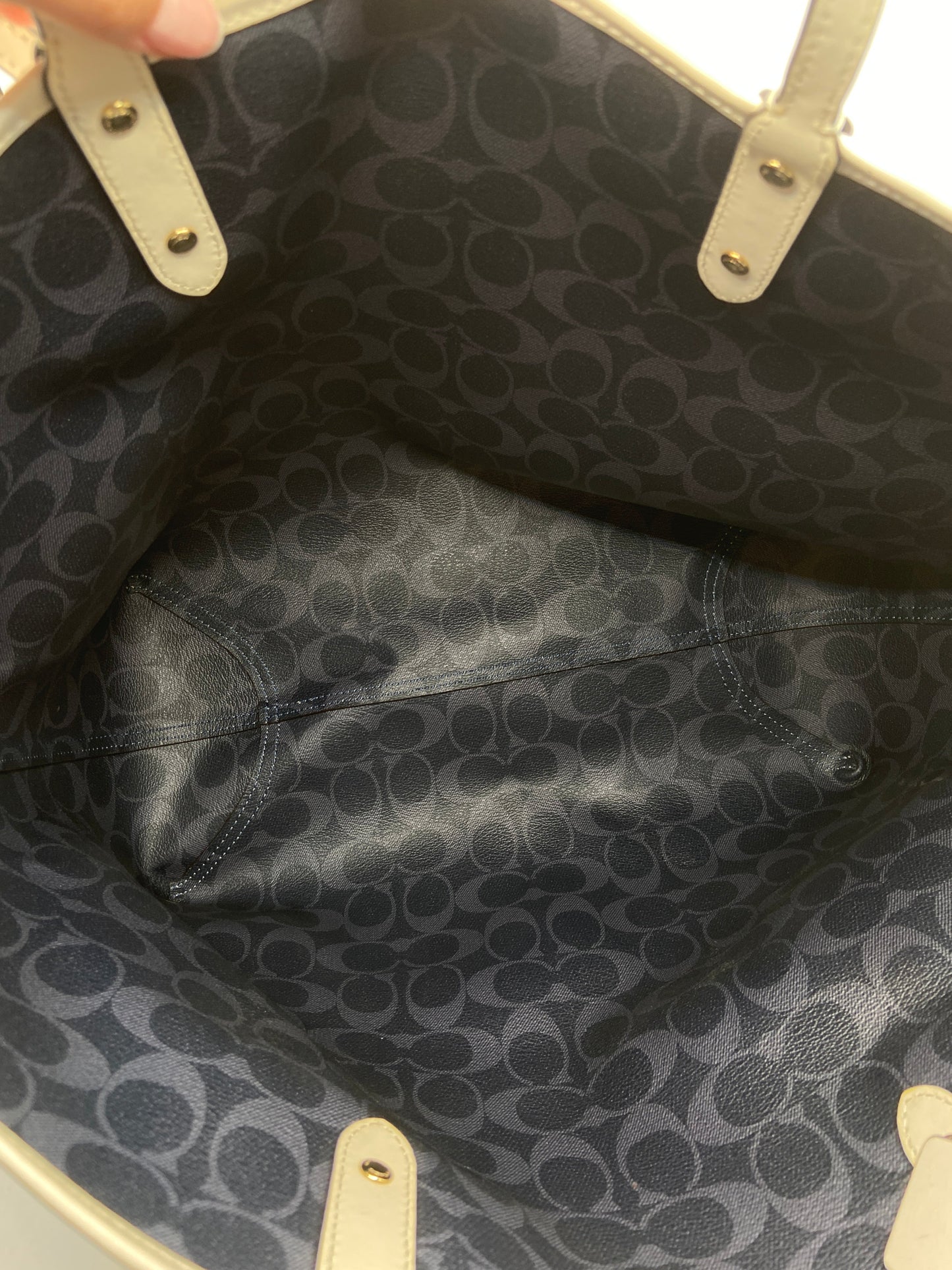 Tote Designer By Coach, Size: Medium