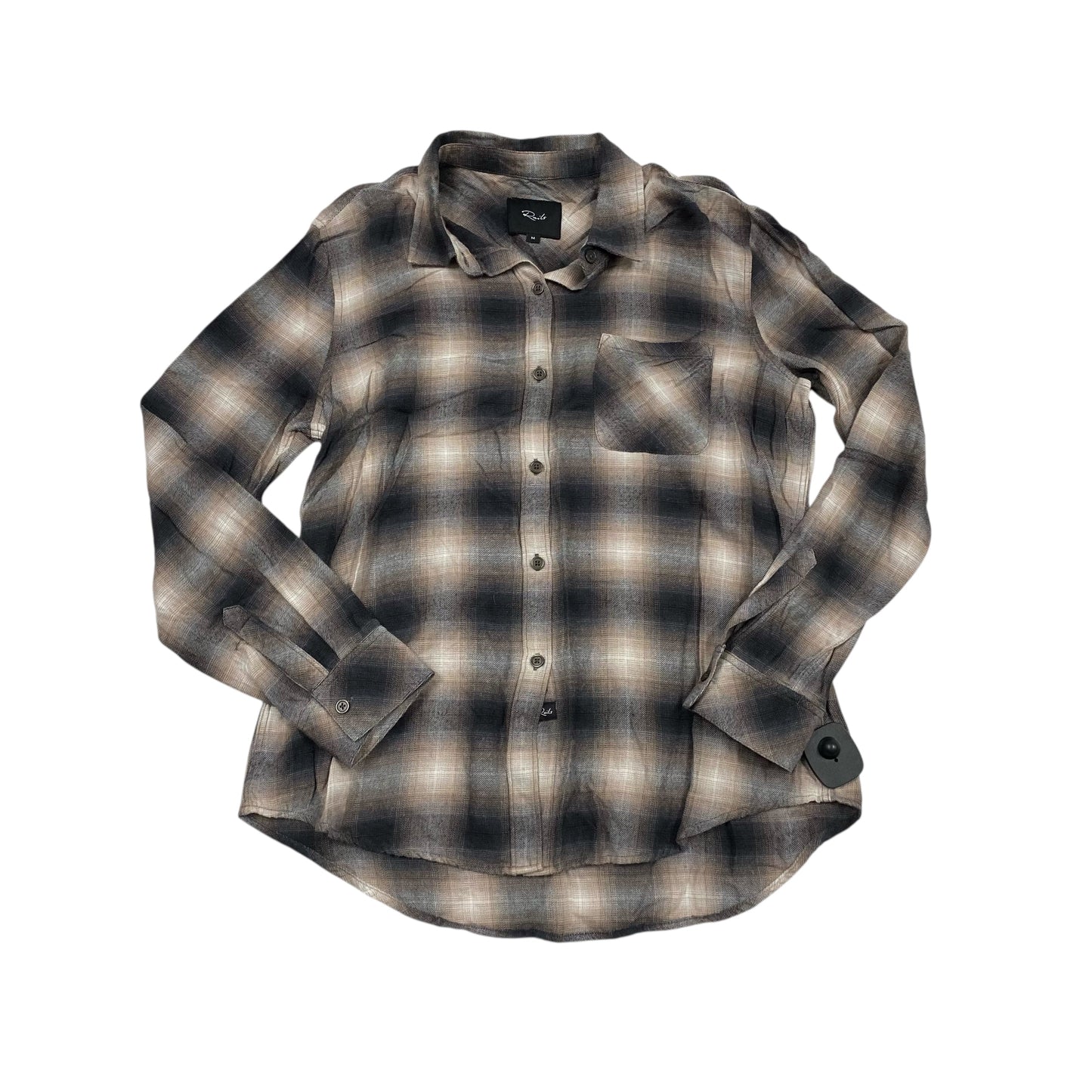 Top Ls By Rails In Plaid Pattern, Size:M