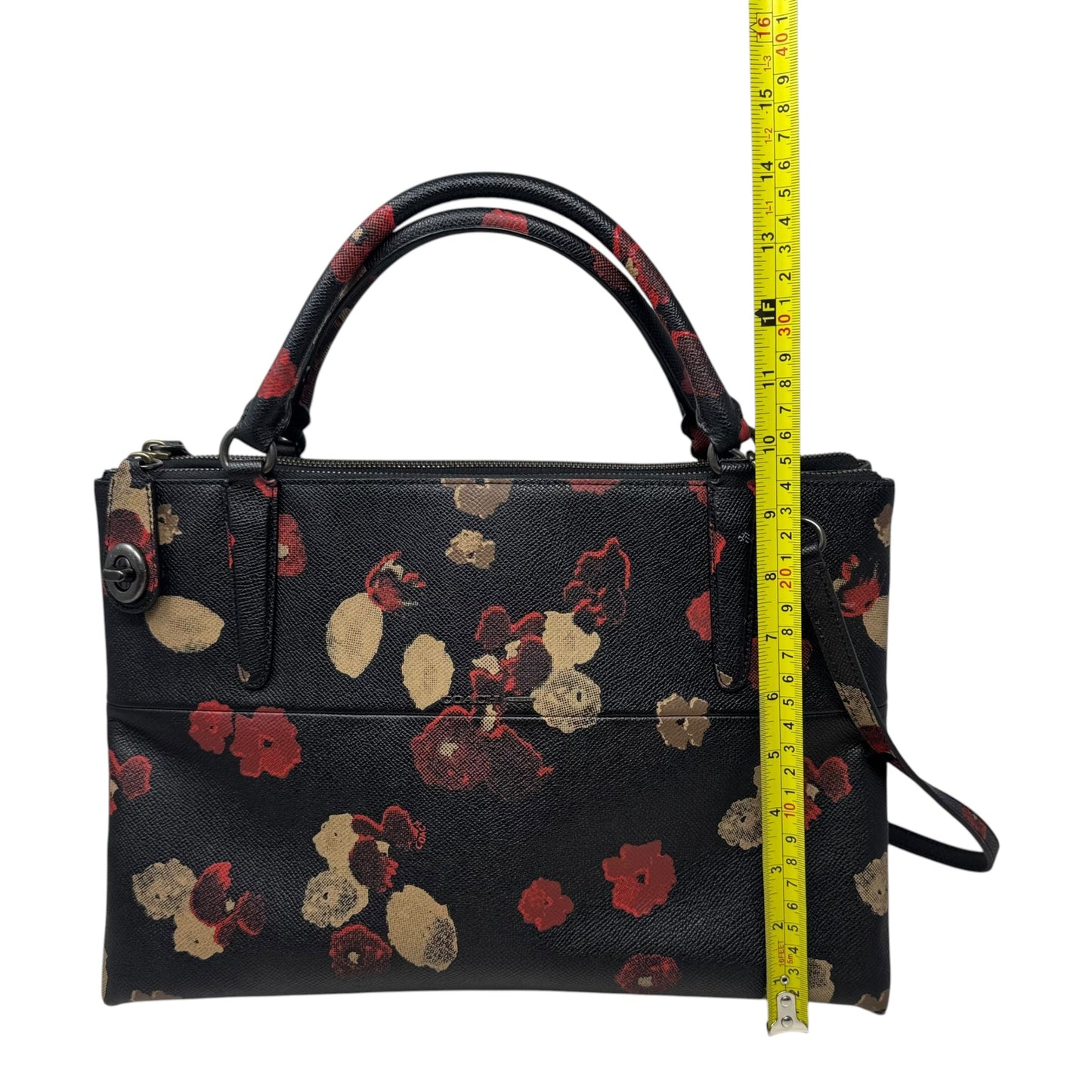 Borough Turnlock Handbag Designer By Coach, Size: Medium