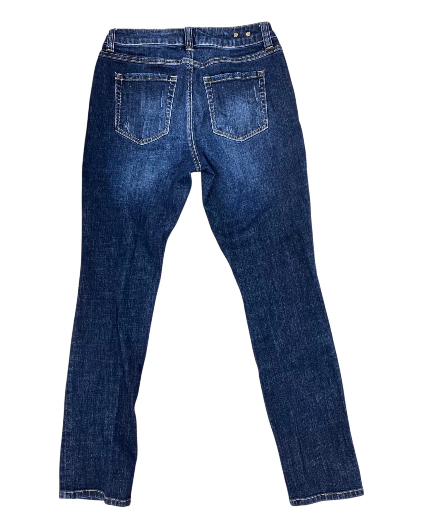 Jeans Straight By Cabi In Blue Denim, Size:4