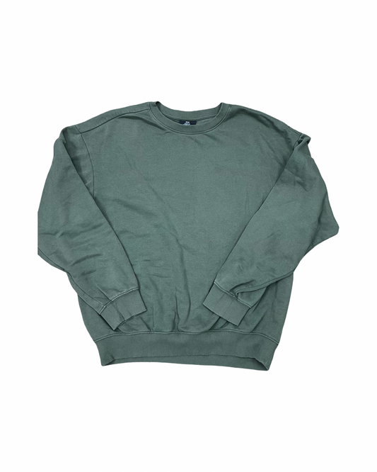 Sweatshirt Crewneck By H&M In Green, Size:M