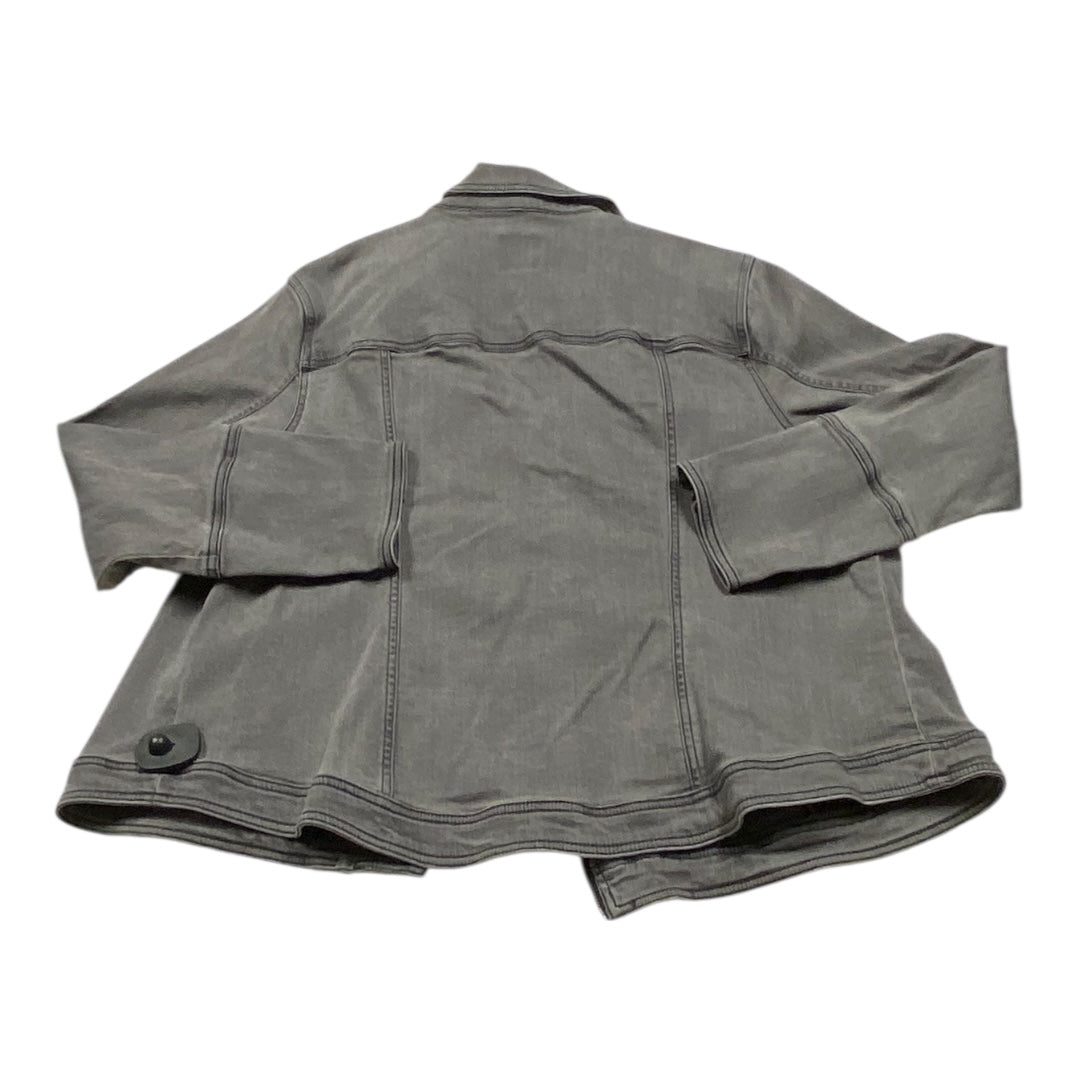 Jacket Denim By Liverpool In Grey Denim, Size:2X