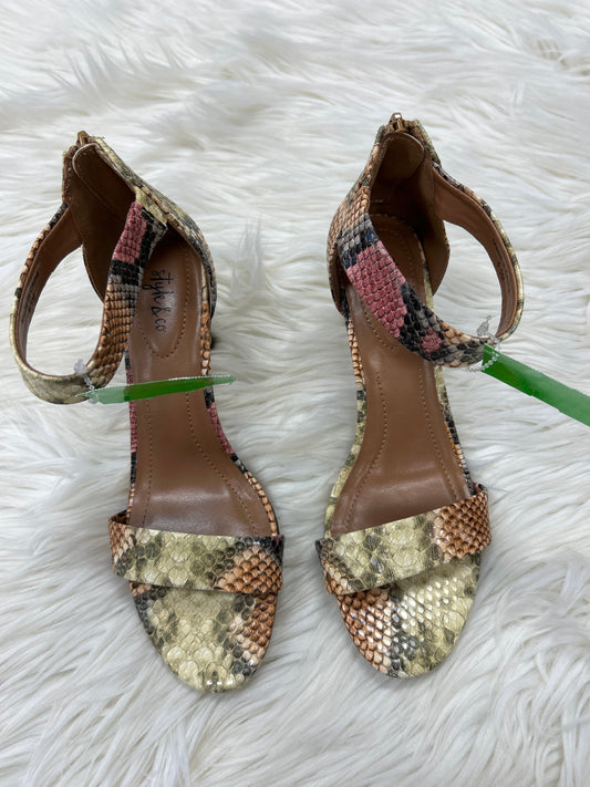 Sandals Heels Kitten By Style And Company In Multi, Size:6.5