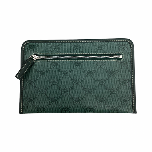 Wristlet Luxury Designer By Mcm In Green, Size:Medium