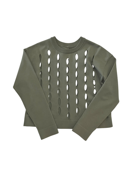 Athletic Top Ls Crewneck By Lululemon In Green, Size:M